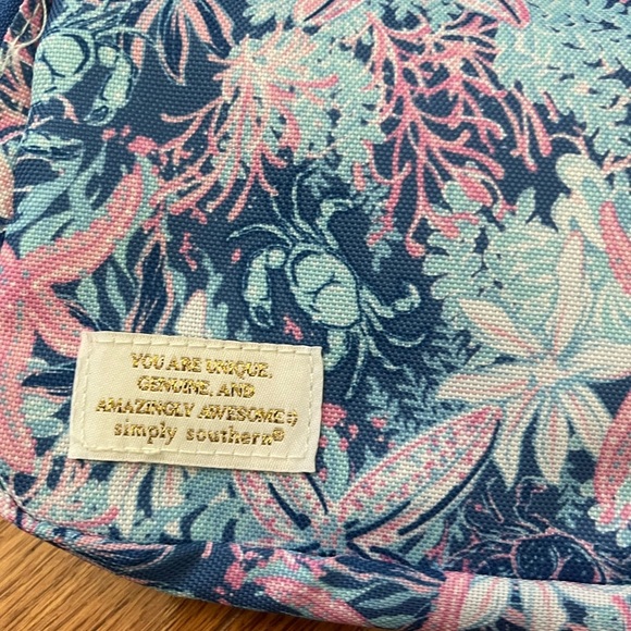 Simply Southern Belt Bag - Starfish Print in blue/pink, NWT - Picture 3 of 10